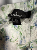 Lulus Springtime Sentiments White Floral Swiss Dot Ruffled Mini Skirt - XL