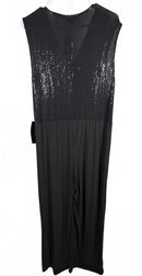 Bebe Disco Dot Wrap Tie Jumpsuit Size XXL NWT