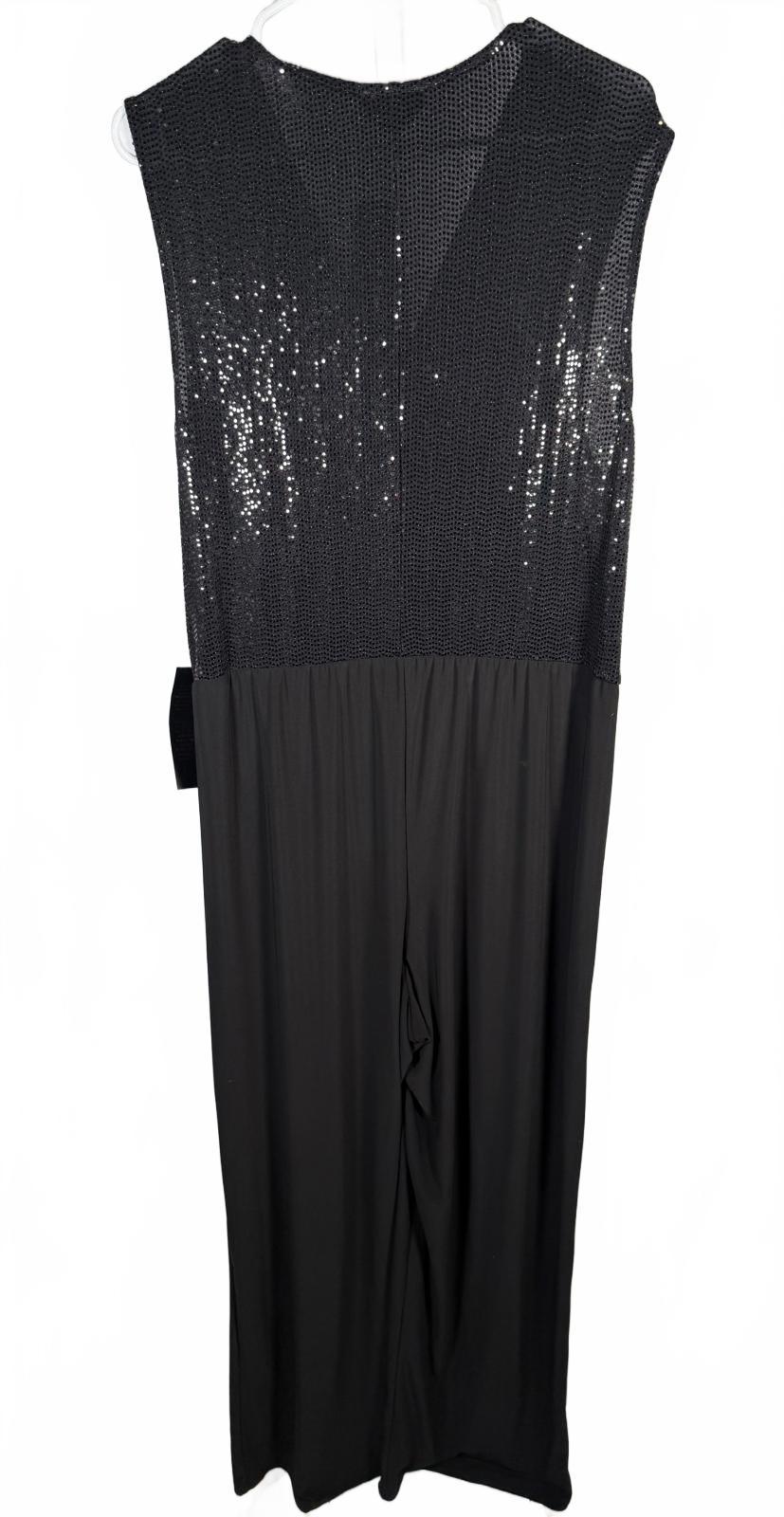 Bebe Disco Dot Wrap Tie Jumpsuit Size XXL NWT