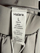 NWT Halara High Waisted Pleated Pocket Adjustable Buckle Mini Skirt Dust Gray L