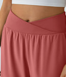 NWT Halara Breezeful High Waisted Side Pocket Split Resort Pants Kapok Red M