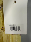 NWT Mac Duggal Yellow Strapless High-Low Ruffle Dress with Embellishments Size 4