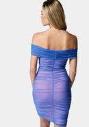 NWT Bebe Shirred Mesh Midi Dress Size S