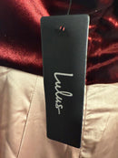 NWT Lulus Mesmerizing Impression Mauve Pink Mixed Media Halter Maxi Dress XS