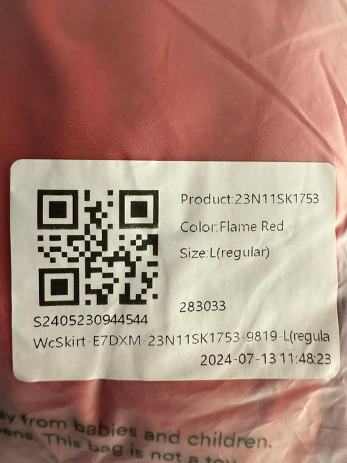 NWT Halara Breezeful High Waisted Pocket 2-in-1 Flowy Maxi Skirt Flame Red - L