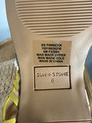 Sun + Stone Yellow Strappy Platform Espadrilles Size 6 NWOB