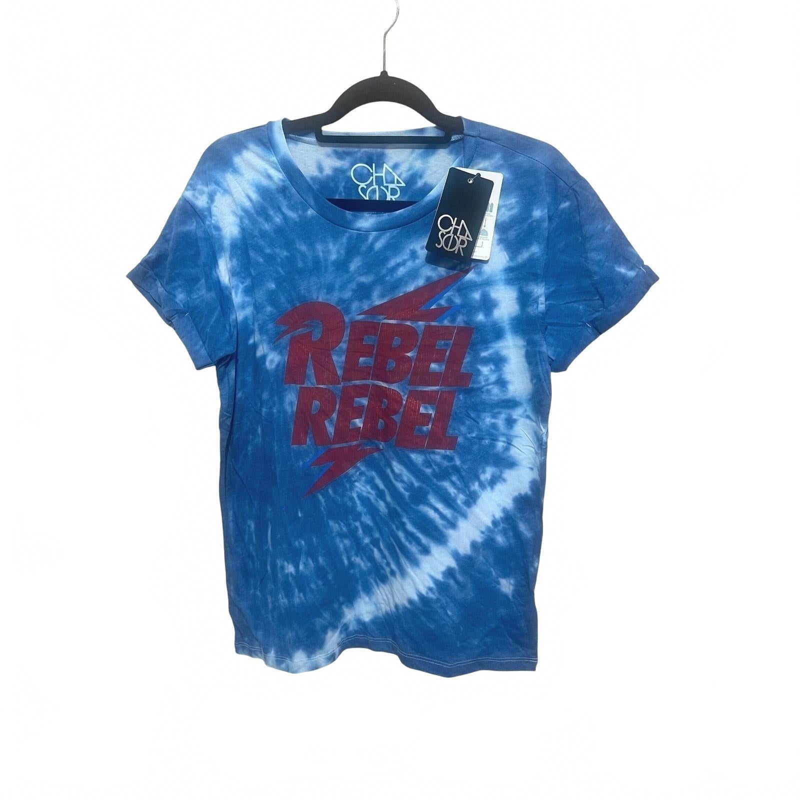 NWT REVOLVE by Chaser Rebel Vintage T Shirt Rolled Atlantic Tie Dye S