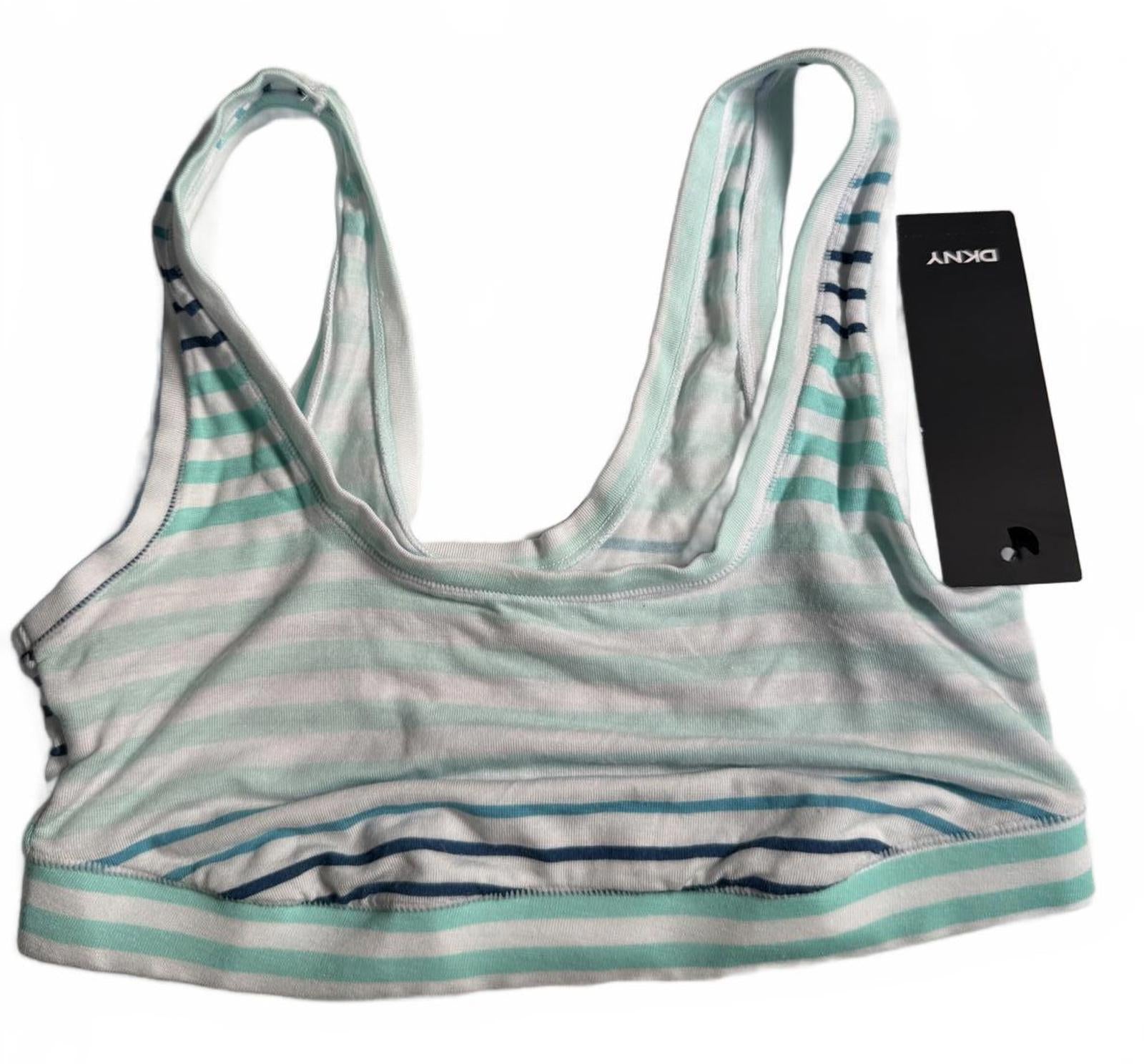 DKNY Women's Multi-Color Striped Sports Bra- Size S