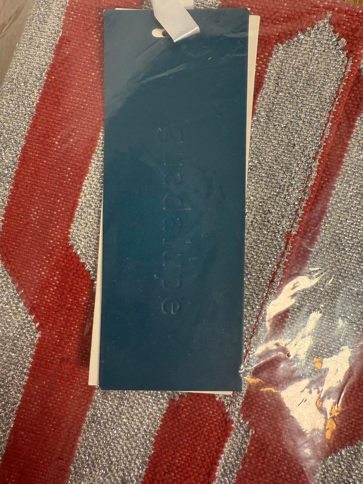 GUADALUPE DHURRIE CLUTCH RED/SILVER