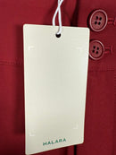 NWT Halara High Waisted Pocket Shirred Straight Leg Work Pant Madder Brown Large