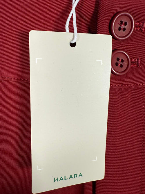 NWT Halara High Waisted Pocket Shirred Straight Leg Work Pant Madder Brown Large