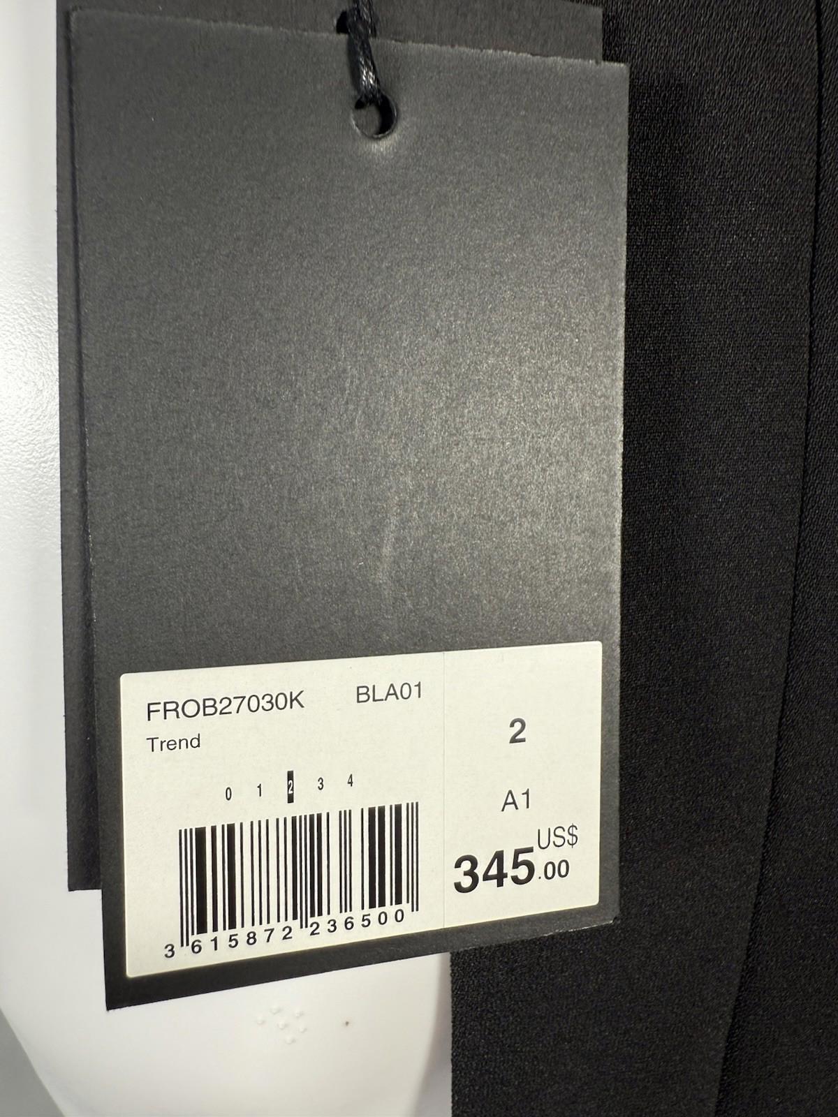 NWT The Kooples Short Black Crepe Dress (French Size 2) $345 MRSP