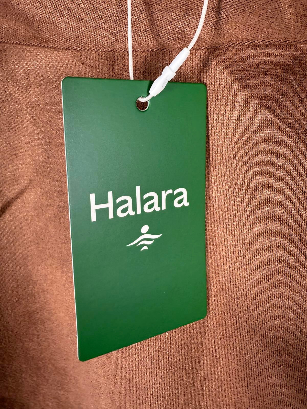 NWT Halara Suede Wrap Side Tie Mini Skirt in Pecan Pie S