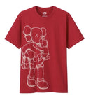 Kaws x Uniqlo UT 2016 Short Sleeve Graphic T-Shirt "Clean Slate" Red Size XL NWT