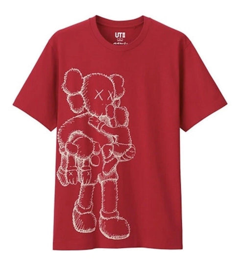 Kaws x Uniqlo UT 2016 Short Sleeve Graphic T-Shirt "Clean Slate" Red Size XL NWT