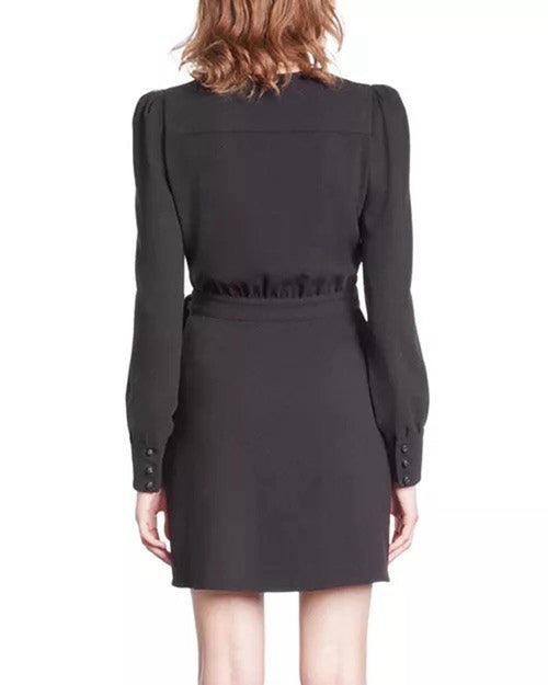 The Kooples Black Wrap Dress US Size Small, FR 1 NWT