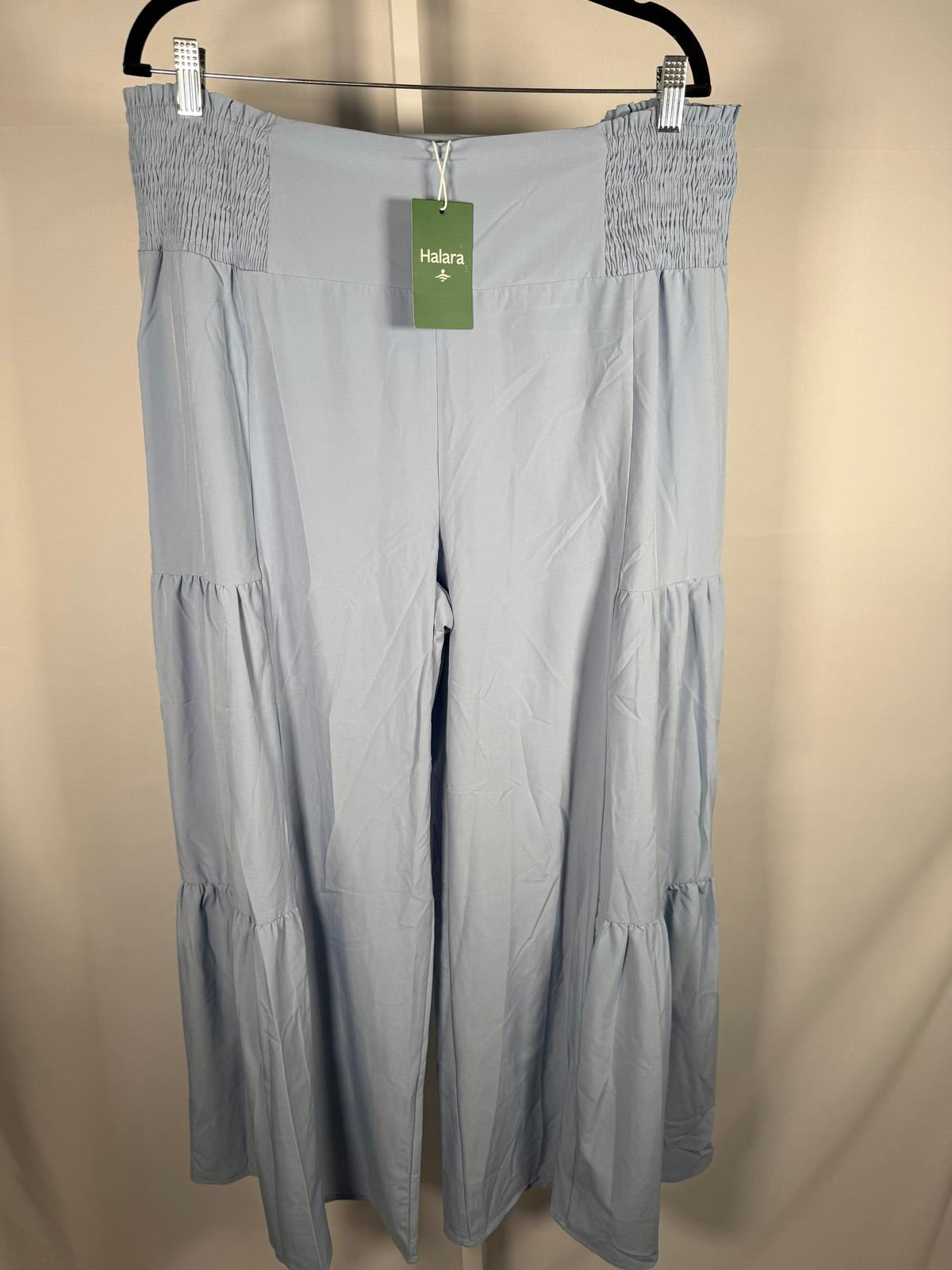 NWT Halara Breezeful™ High Waisted Shirred Tie Front & Back Wide Leg Pants XL
