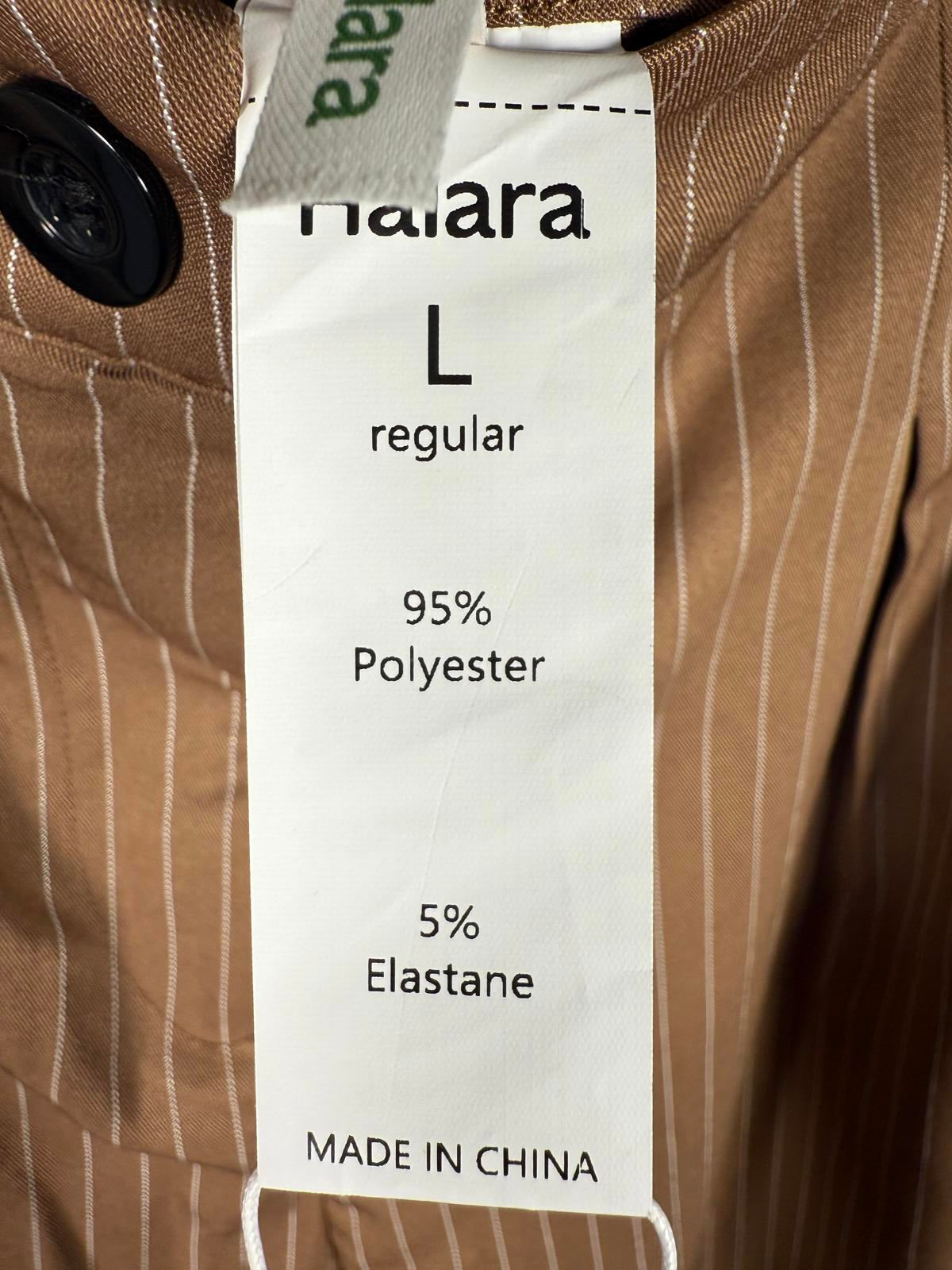 NWT Halara High Waisted Wide Leg Striped Work Pants Size Large