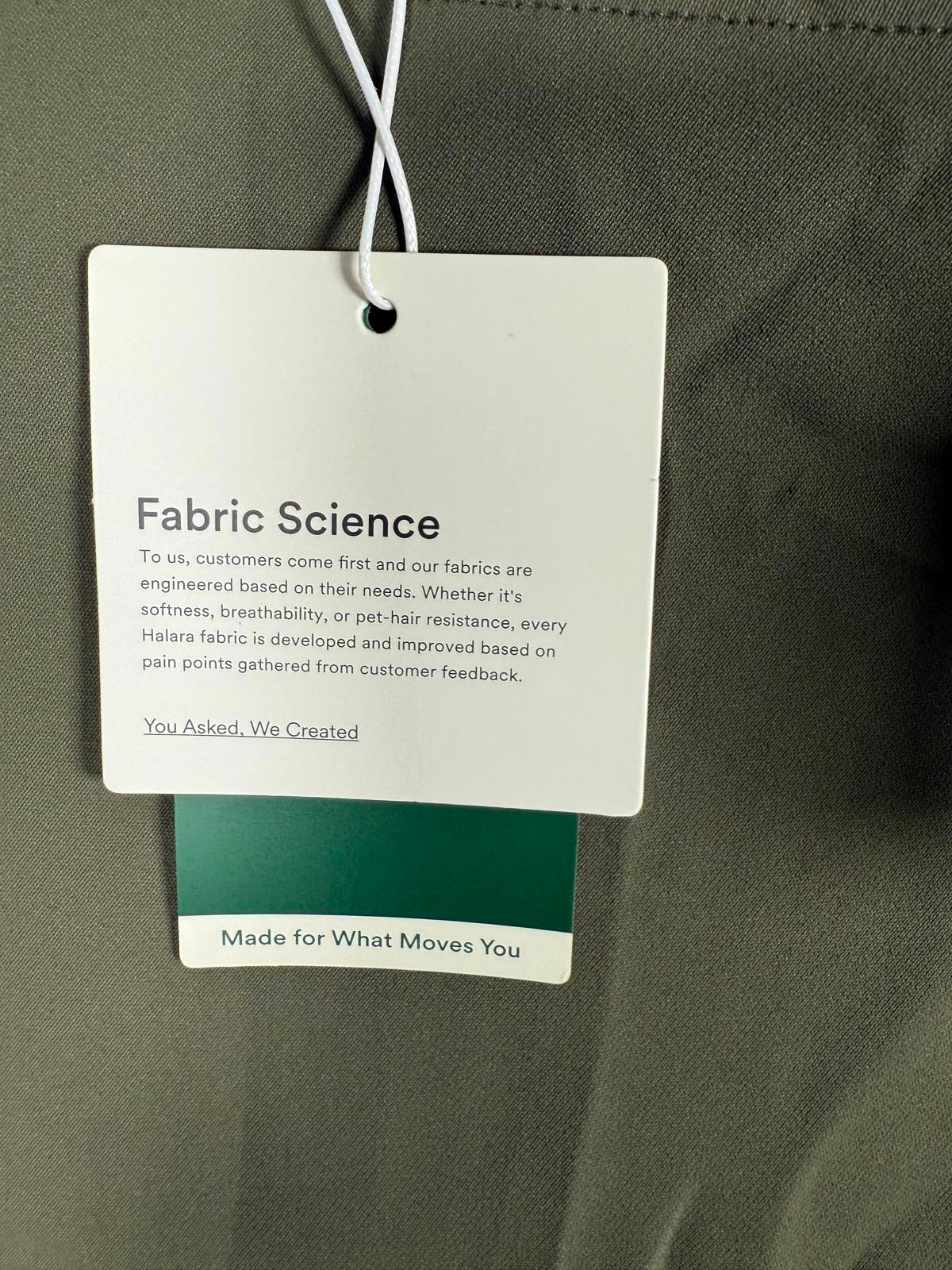 NWT Halara High Waisted Tie Side Wide Leg Work Pants Burnt Olive Size Large