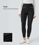 NWT Halara Flex™ High Waisted Pocket Twill Work Pants Black Size L