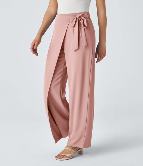 NWT Halara High Waisted Tie Side Wide Leg Work Pants Size Small
