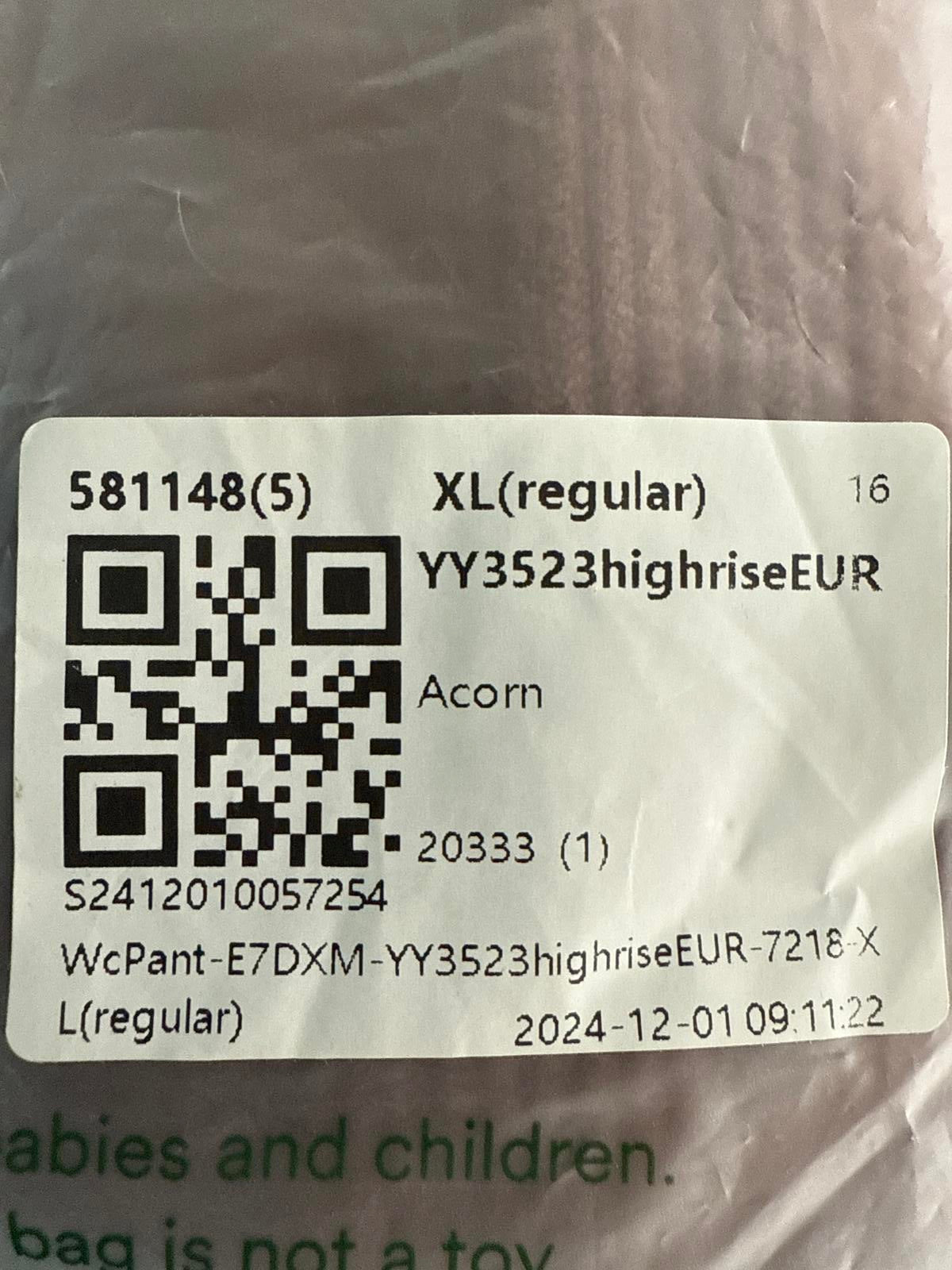 NWT Halara High Waisted Corduroy Casual Pants Acorn - Size XL