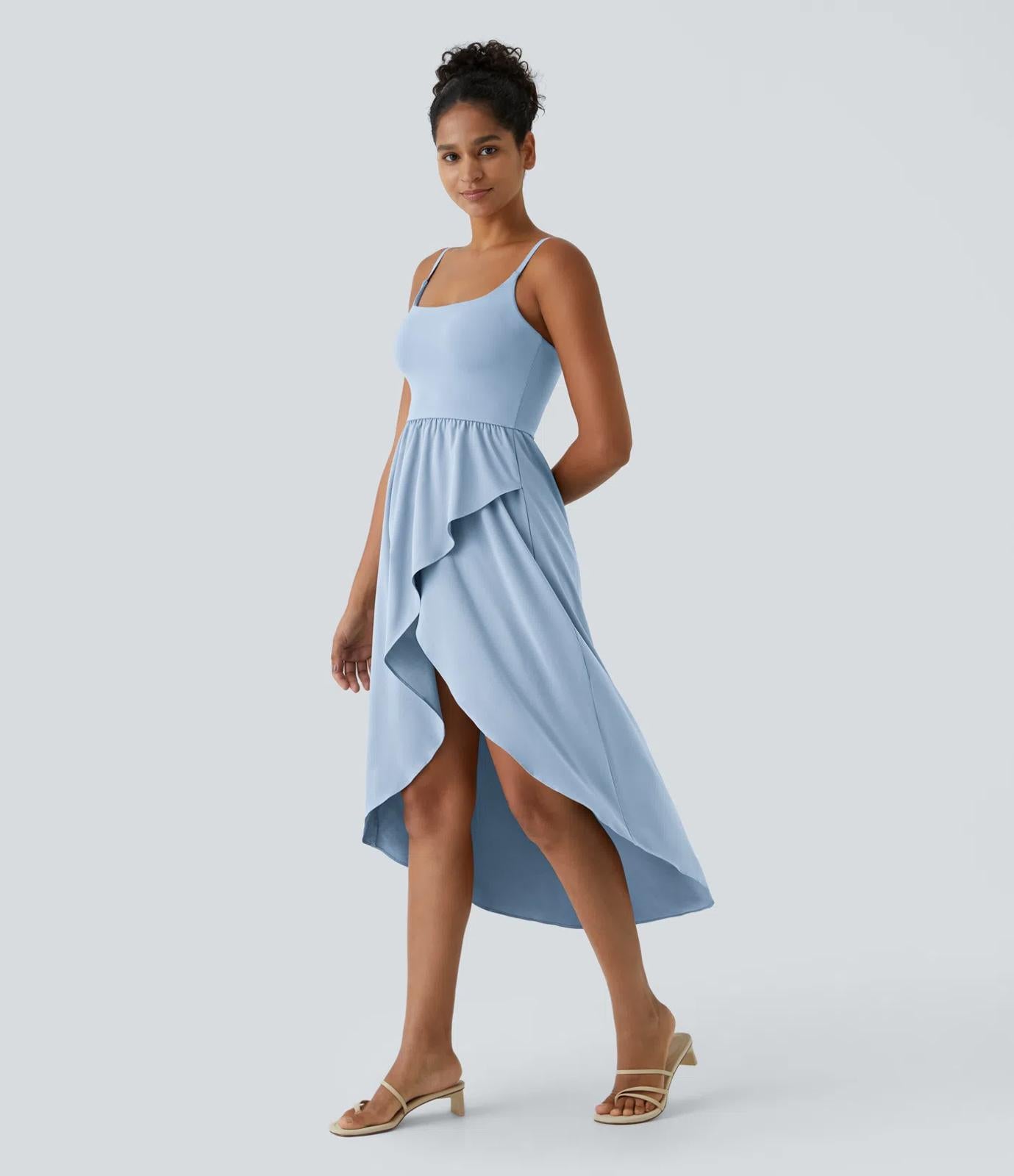 ice blue casual dress Iseabal V Neck Mini Dress | Ice Blue | Womens