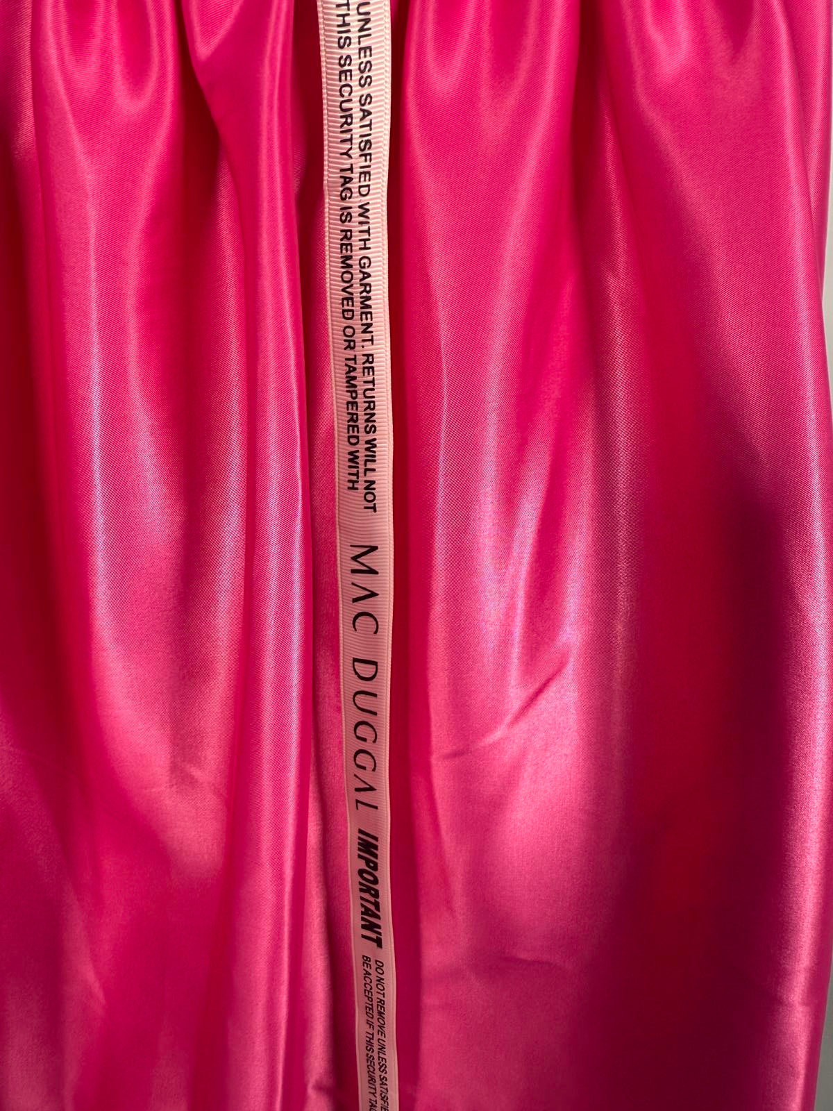 NWT Mac Duggal Fuchsia Bow Bubble Hem Mini Dress Size 8