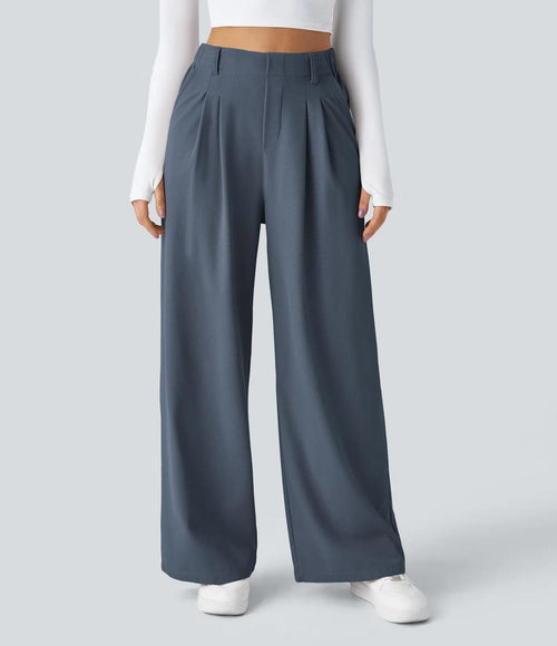 NWT Halara Flex™ High Waisted Pocket Wide Leg Waffle Work Pants Size Small