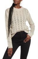 NWT English Factory Fuzzy Knit Sweater Heather Gray Size S