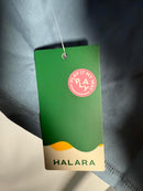 NWT Halara Off Shoulder Short Sleeve Ruched Casual Top Corydalis Blue XL