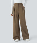 NWT Halara High Waisted Wide Leg Striped Work Pants Size Large