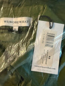 NWT We Wore What Vegan Leather Overshirt Basil Green XS