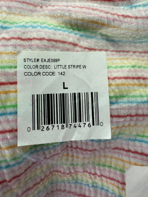 NWT REVOLVE by Emerson Road Butterfly Striped Tee & Short White Multi Size L