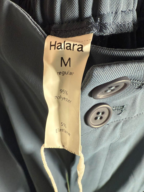 NWT Halara High Waisted Zipper Pocket Shirred Straight Leg Work Pant Blue Size M