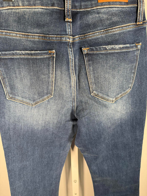 NWT Etienne Marcel Button up Denim Flare Jeans Size 25