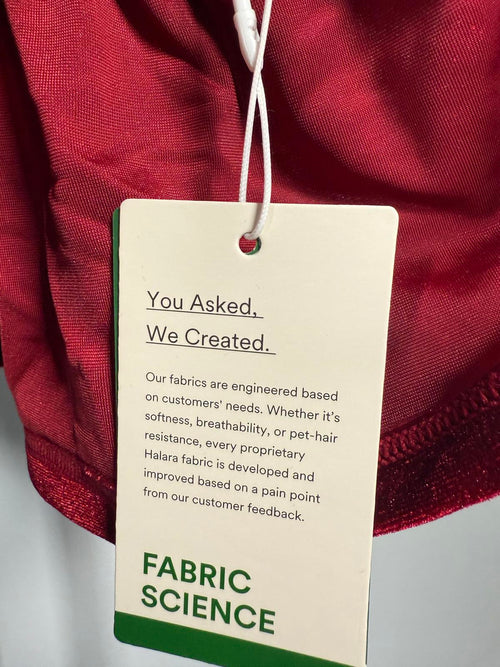 NWT Halara Deep V Neck Long Sleeve Ruffle Hem Velvet Mini Chill Dress Sangria XS