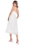 Lulus Radiate Elegance Ivory Floral Tulle Midi Dress - L NWT