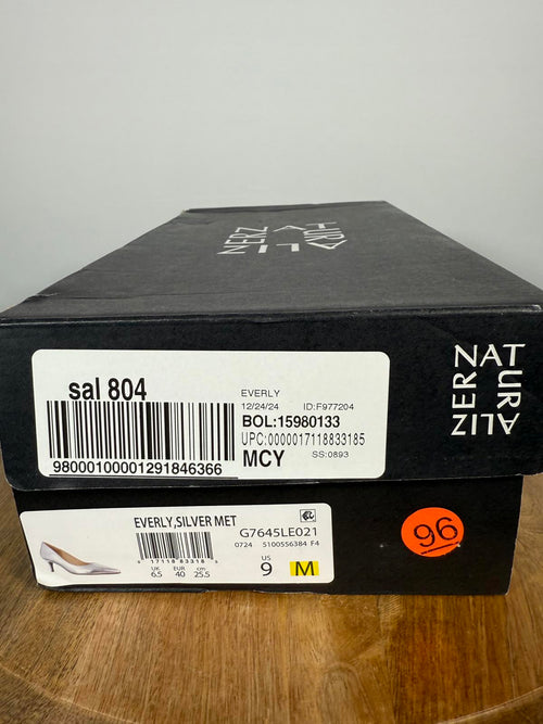 Naturalizer Everly Pump Silver Size 9 NWB