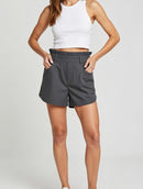 NWT Halara Women’s XS Charcoal Gray Elastic Waist Pocket Shorts Size XS