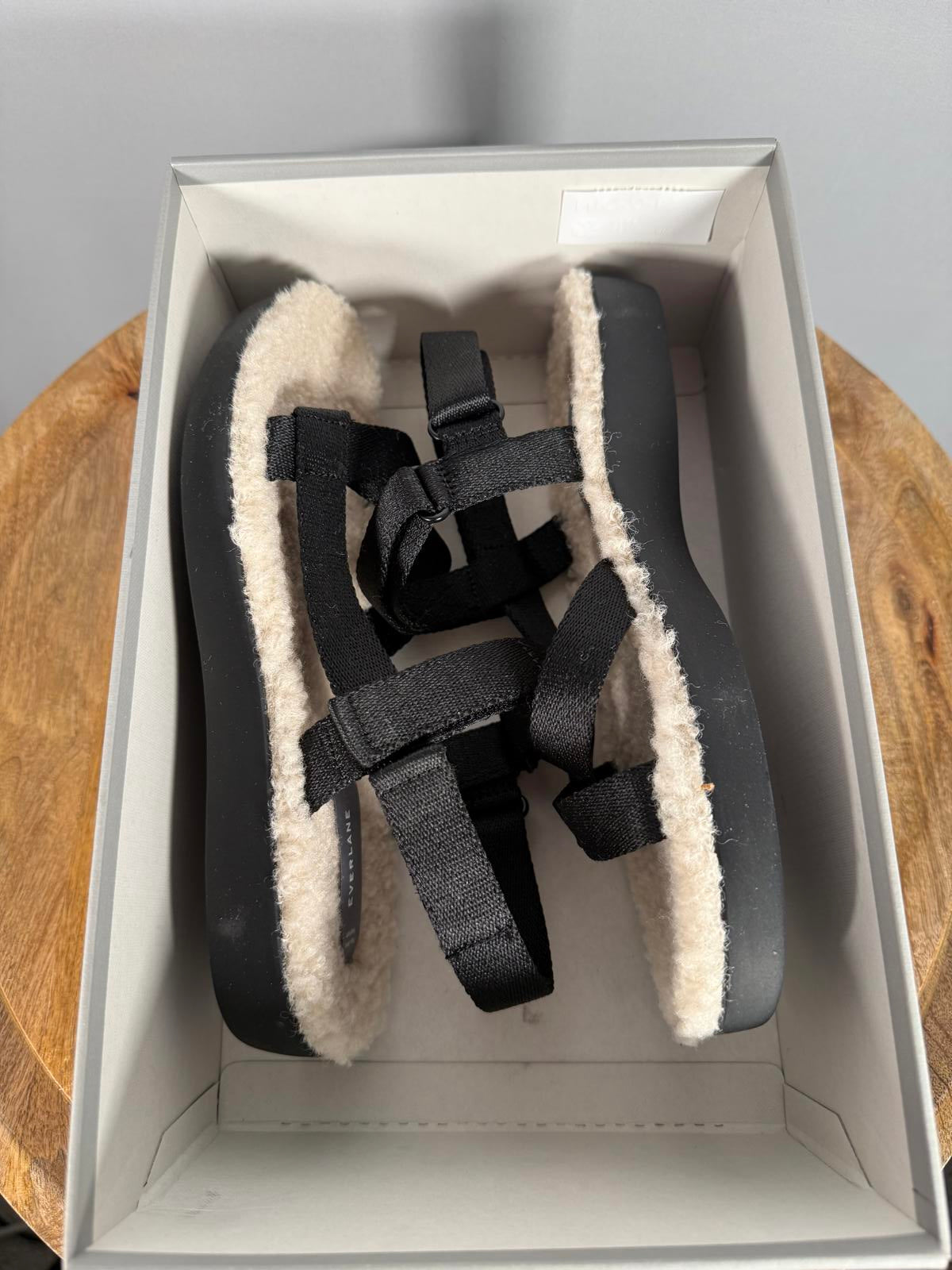 NIB Everlane The Renew Teddy Sport Sandal In Black Size 7