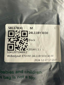 NWT Halara Ribbed Knit Square Neck Long Sleeve Skinny Casual Bodysuit Black M