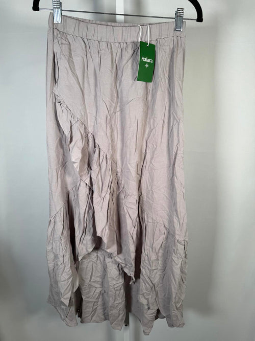 NWT Halara High Waisted High Low Ruffle Hem Flowy Maxi Skirt Size Small
