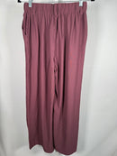 NWT Halara Flex™ High Waisted Pocket Wide Leg Waffle Work Pants Plum Wine - M