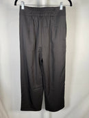 NWT Halara High Waisted Zipper Pocket Shirred Straight Leg Pant Black Size XS