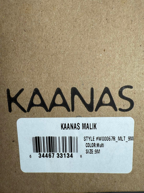 Kaanas Malik Handwoven Wavy Crochet Wedge Sandals - 9 NWT