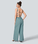 NWT Halara Breezeful™ Lace Up Pocket Quick Dry Casual Jumpsuit Size Small