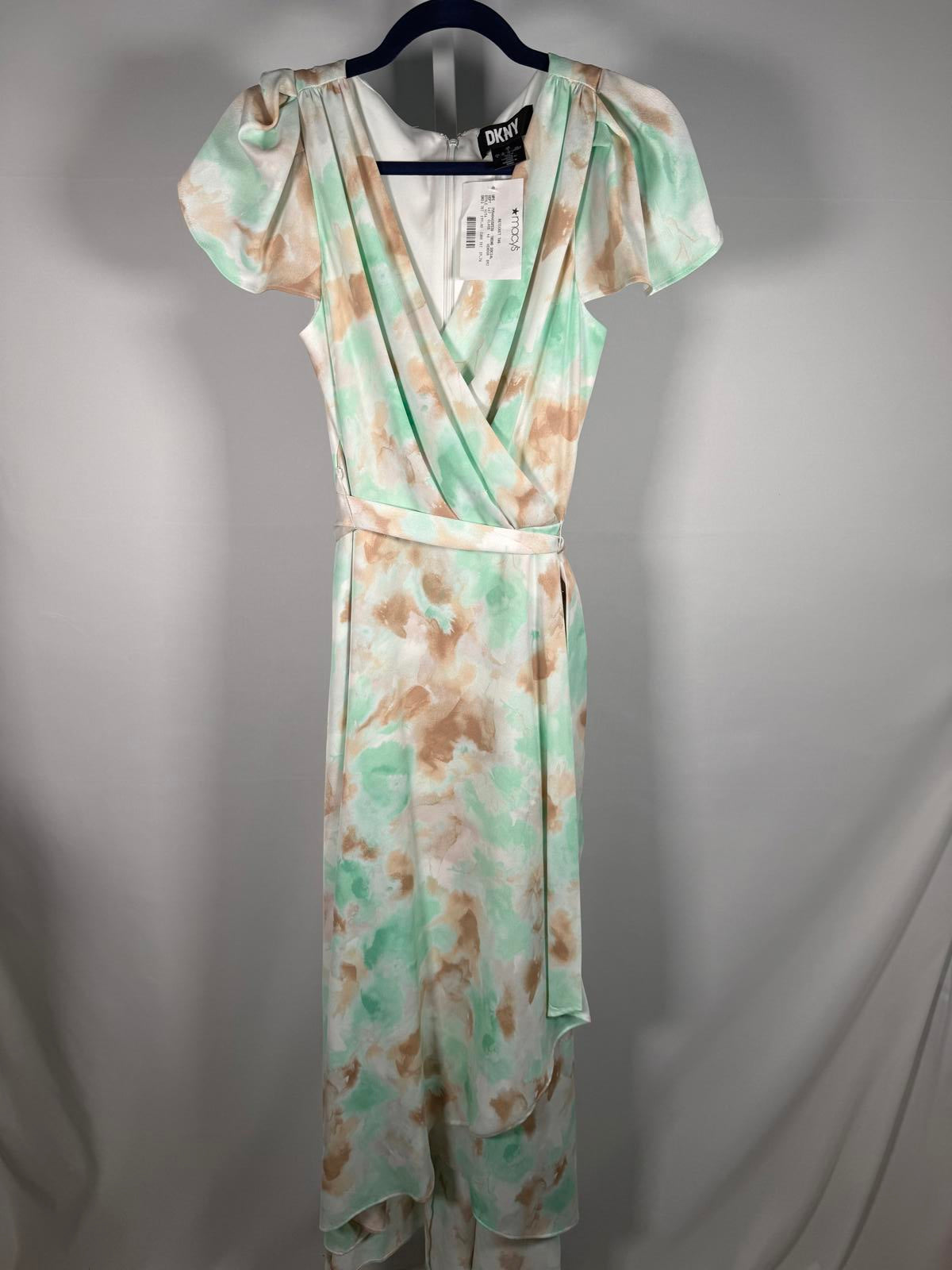 NWT DKNY Women's Mint and Tan Maxi Dress Size 6
