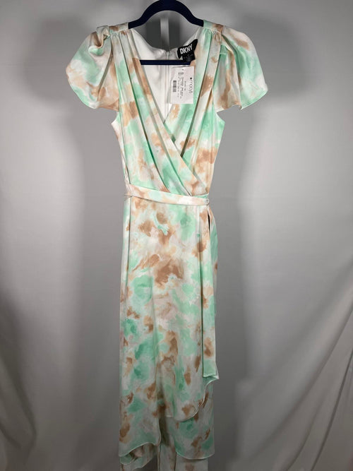NWT DKNY Women's Mint and Tan Maxi Dress Size 6