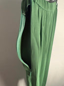 NWT Halara High Waisted Tie Side Wide Leg Work Pants Hills Green L